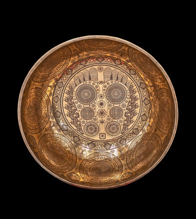 HSI: Tibetan Etched Grounding Foot Bowl A1 54Hz 20" FB16274