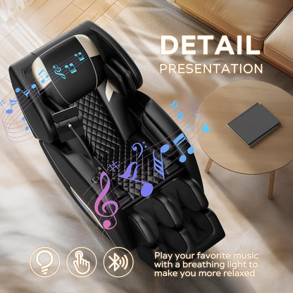2026 Massage Chair Full Body, Zero Gravity Sl-Track Shiatsu Massage Recliner Chair with Body Scan, 6 Fix Point Rollers,Airbags,Deep Yoga Stretch, Heating Function | Body Scan, 6 Fix Point Rollers, Airbags, Deep Yoga Stretch, Heating Function