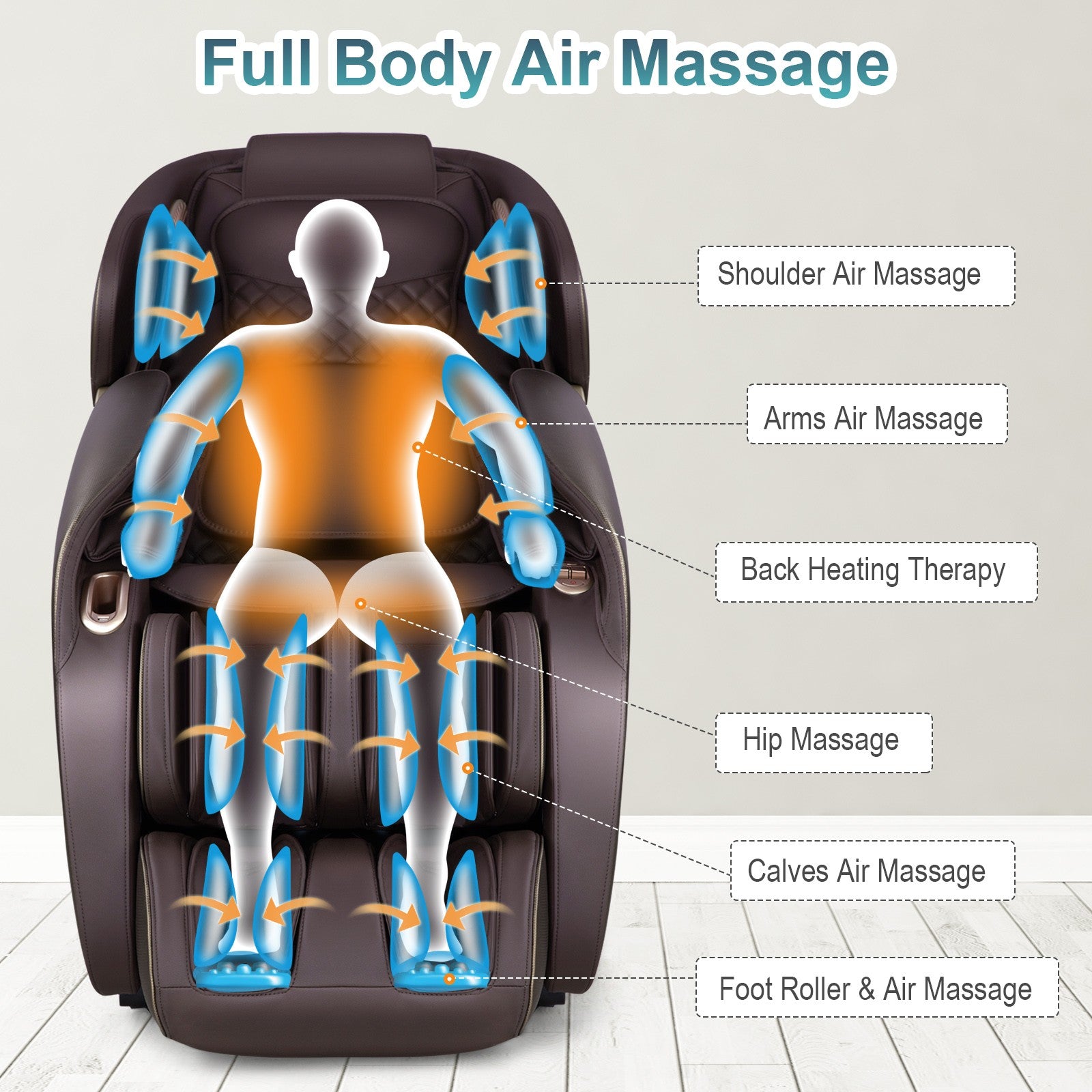 Giantex Full Body Zero Gravity Massage Chair Recliner W/ SL Track Heat