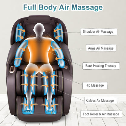 Giantex Full Body Zero Gravity Massage Chair Recliner W/ SL Track Heat