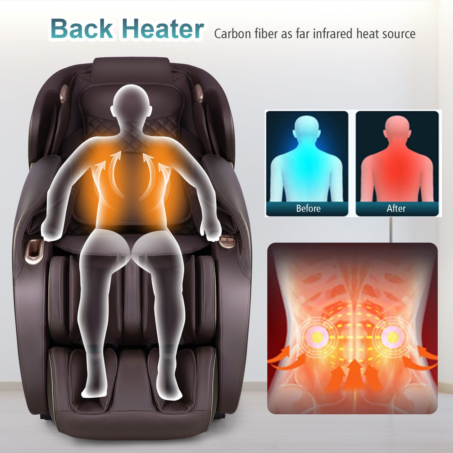 Giantex Full Body Zero Gravity Massage Chair Recliner W/ SL Track Heat