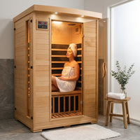 Coronado 2-Person Hemlock Deluxe Infrared Sauna with 6 Carbon Heaters — Lifestyle
