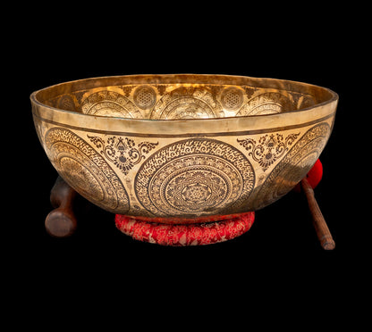 Tibetan Etched Grounding Foot Bowl G1 49Hz (NCP) 20" FB16275